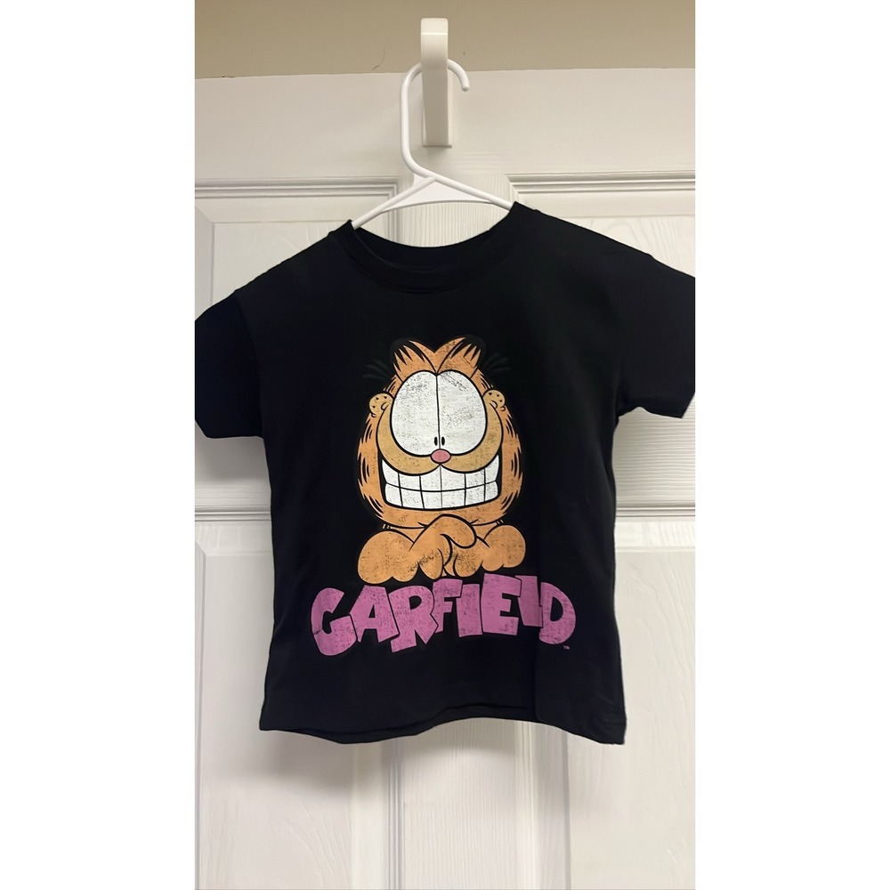 Garfield Black Graphic T-Shirt Nickelodeon Cartoon‎ Tee  3T